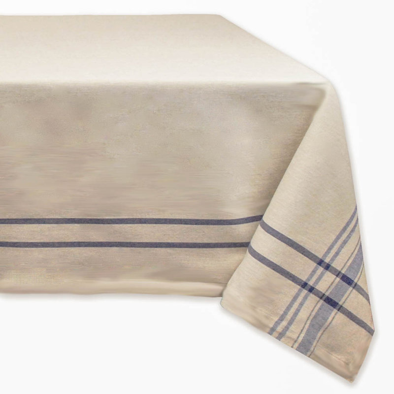 Shelton 100% Cotton Tablecloth, 120" L x 60" D, Blue