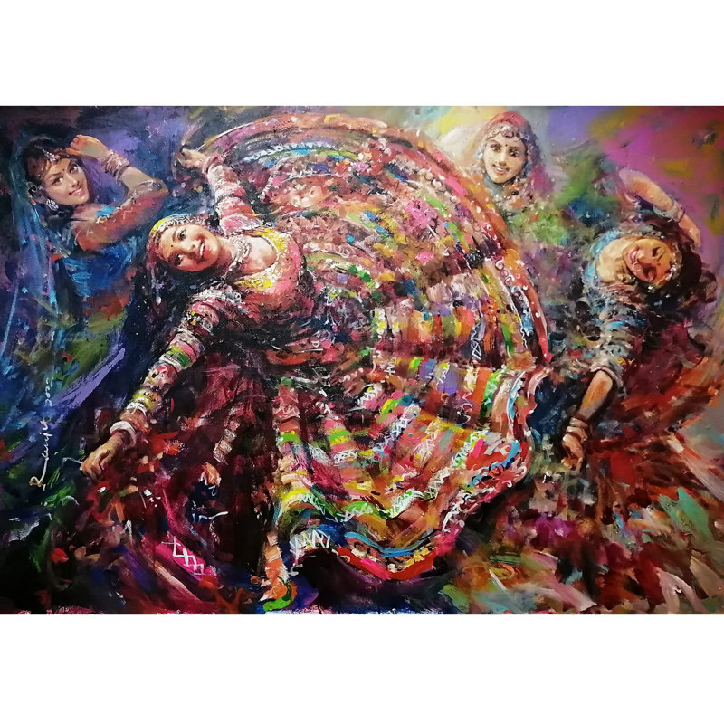 The Ghoomar Celebration, peinture | Acrylique sur toile