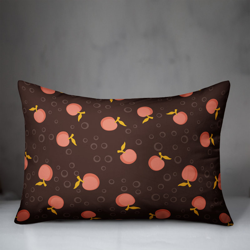 Coussin Whimsical Cherry, Orange / Jaune / Brun