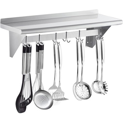 Stainles Steel Rectangle Wall Mounted Pot Rack