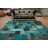 Distressed Wool Geometric Patchwork Area Rug 7x10