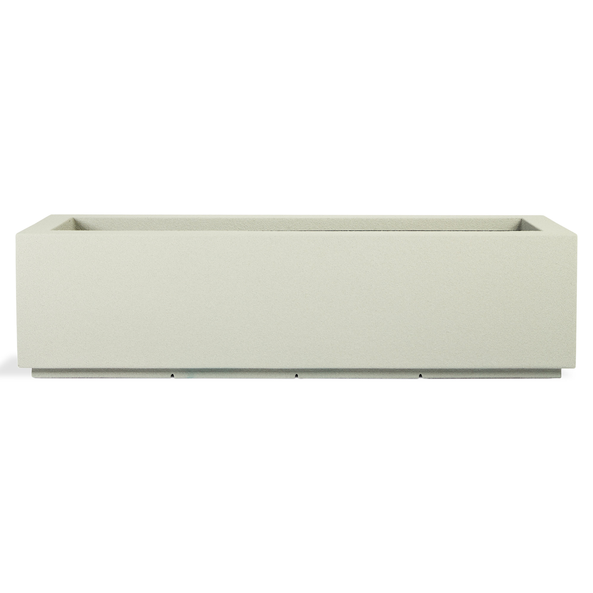 Gita Tall Lightweight Outdoor Trough Planter Box, Greige, 12"H x 46"W x 17"D