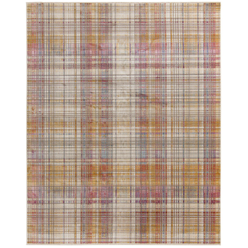 Sease Plaid Indoor Rug, Rectangle 7'10" x 9'8"