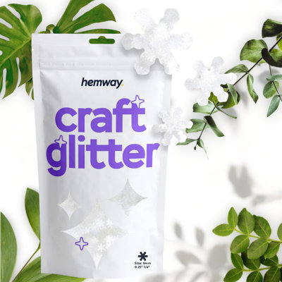Snowflake Sparkle White Glitter 50g 6mm
