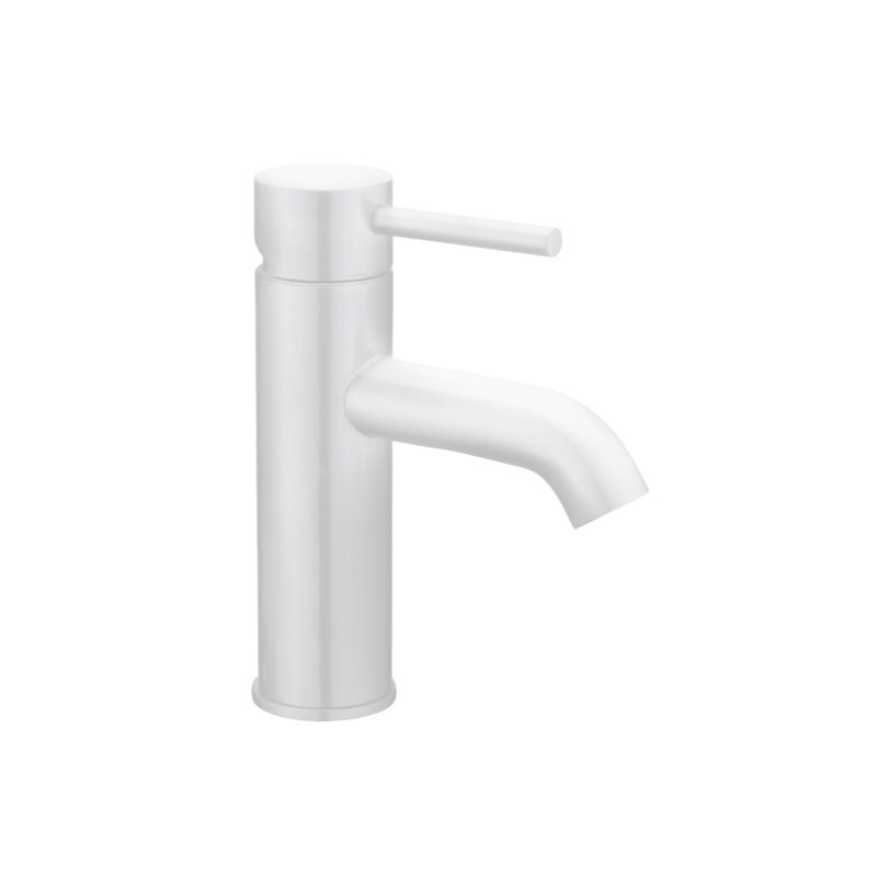Robinet de salle de bain à un trou, Blanc mat