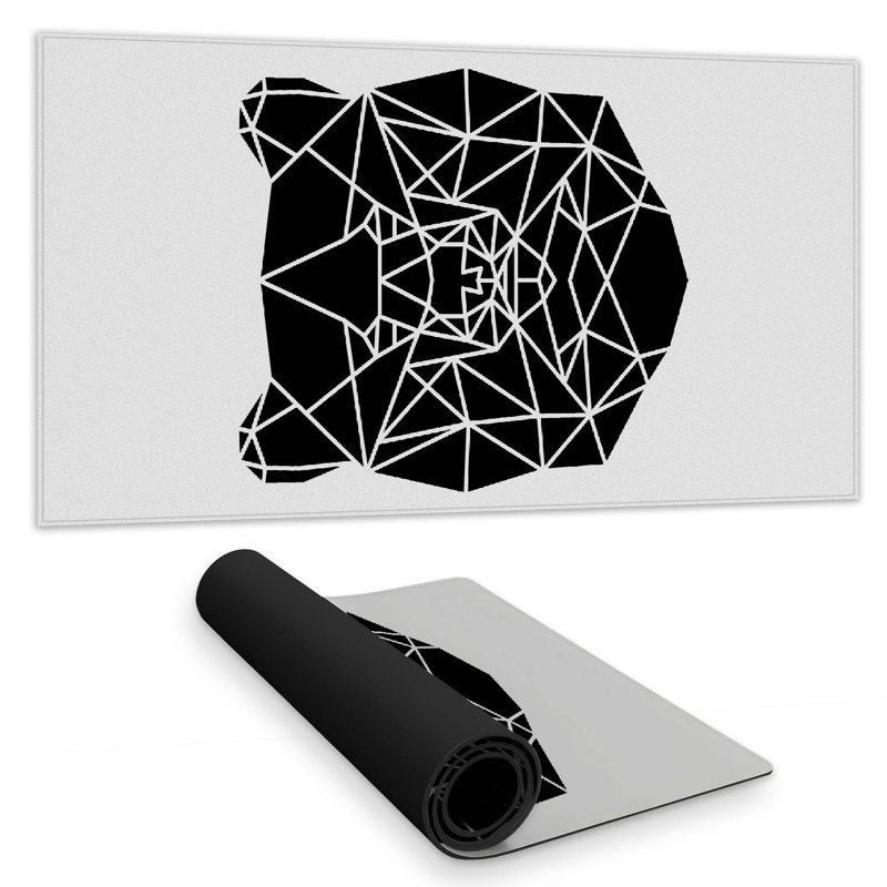 Geometric bear head - 15.75"x31.50" Desk mat