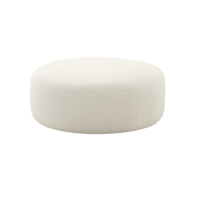 Broohah Ottoman, Cream Boucle