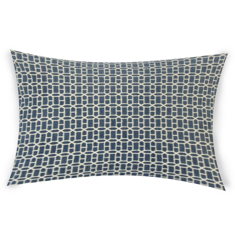  Housse de coussin rectangulaire et insert, Bleu, 12 po x 18 po