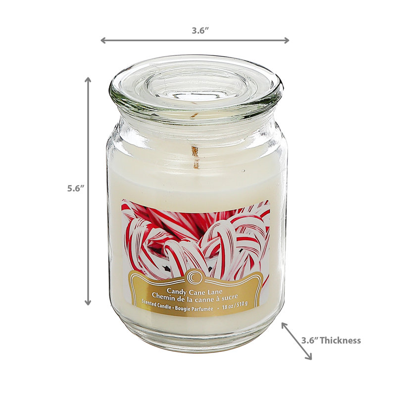 Bougie de Noël parfumée canne de bonbon 18 oz - ensemble de 2