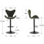 360° Swivel Upholstered Adjustable Height Bar Stools Counter Bar Stools with Sturdy Metal Frame -1932988438