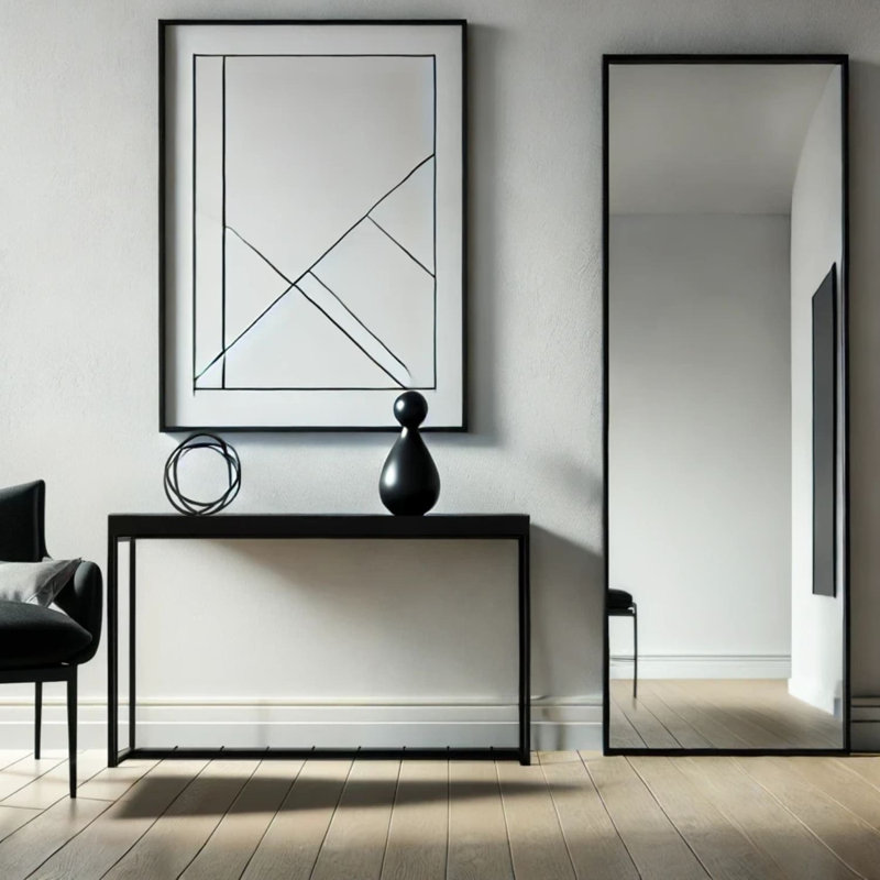 Takara Metal Rectangle Mirror, 150cm x 60cm, Black