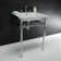 Kingston Brass Dreyfuss 25-Inch Ceramic Console Sink with Stainless Steel Legs