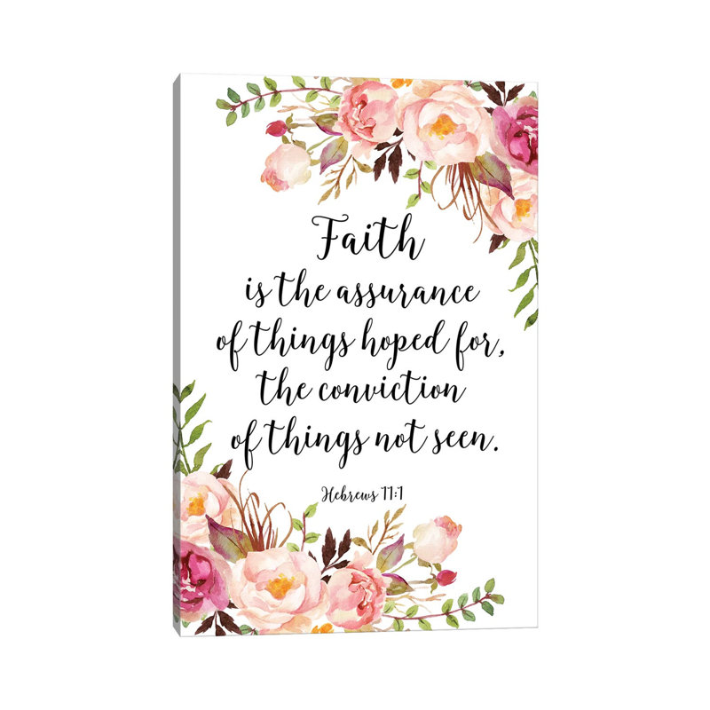 Hebrews 11:1 - Print on Canvas, Wrapped Canvas, 30.48 cm H x 45.72 cm W