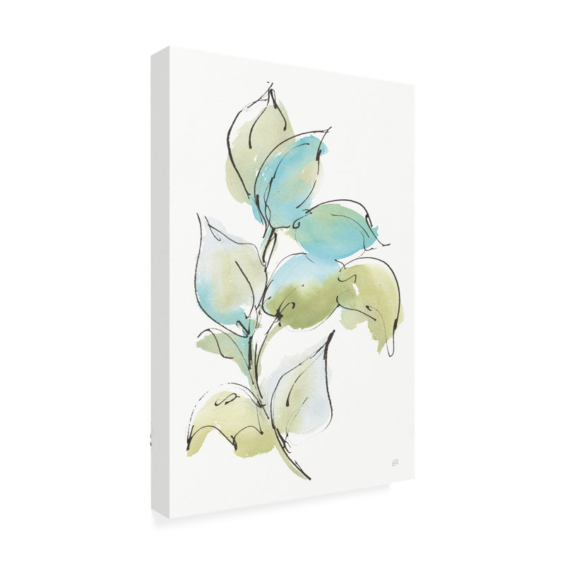 Art mural sur toile «Bachelor feuilles», H 19 po x l 12 po