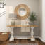 Miroir mural rond en bois de bambou-1728147073
