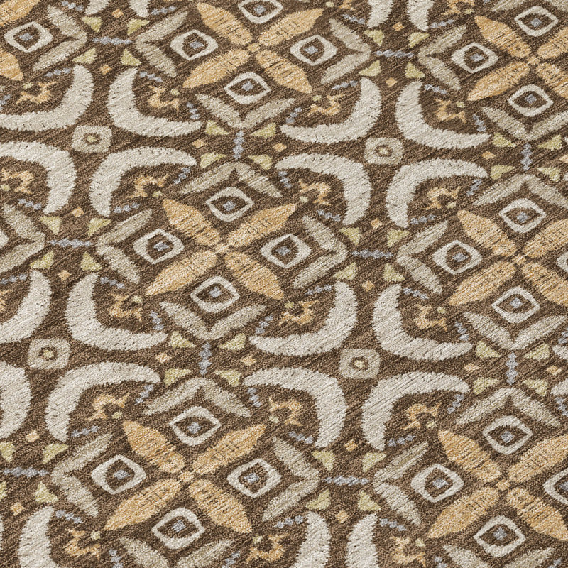 Machine Washable Indoor/Outdoor Chantille ACN2924 Lattice Rug, Chocolate, 2'6" x 3'10"