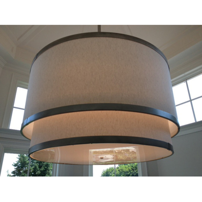 Luminaire suspendu 72 po Cilindro, Nickel, H 124 po x l 73 po x P 73 po