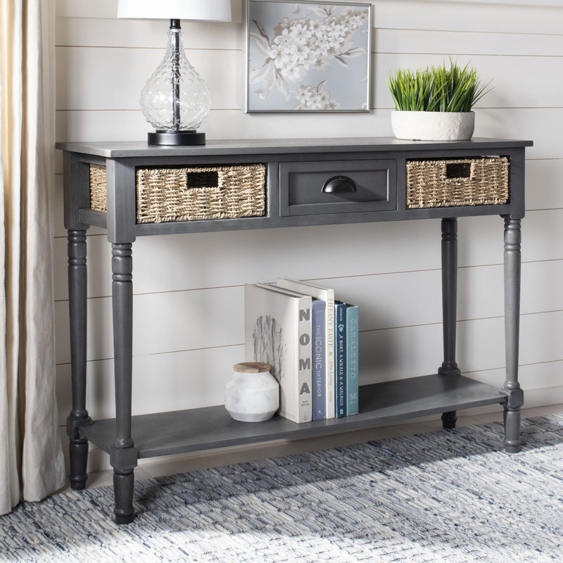 Console en bois massif 44,5 po Painswick, Gris