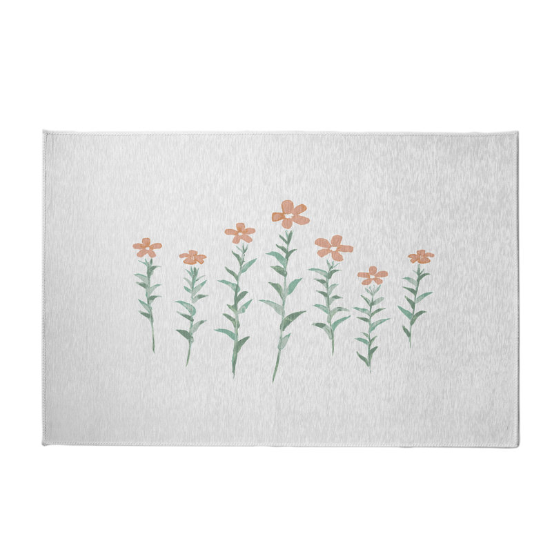 Alvordton Chenille Floral Indoor Rug, Rectangle 2' x 3'