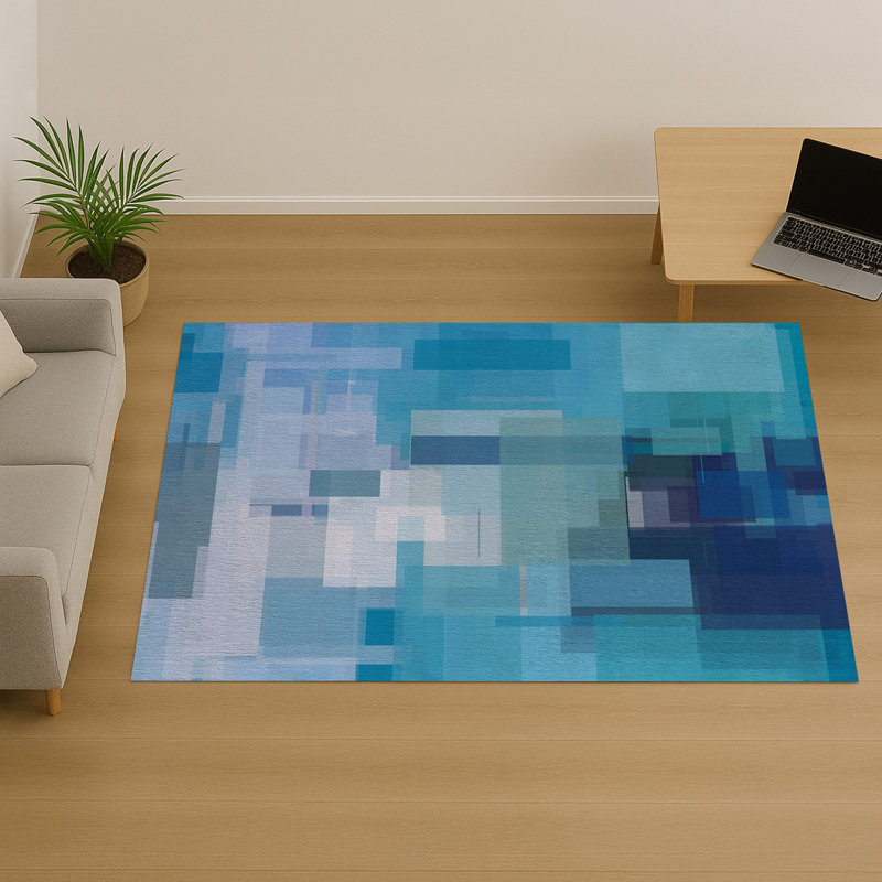 Geometric Area Rug, Rectangle 90 x 150 cm