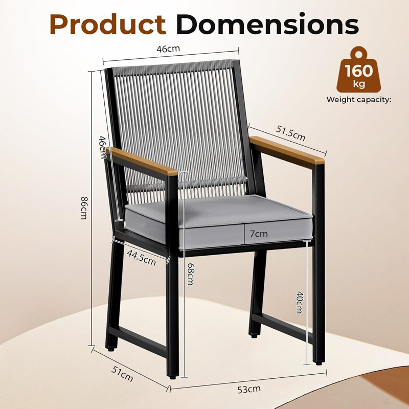 Outdoor Lounge Chair, Grey, Grey