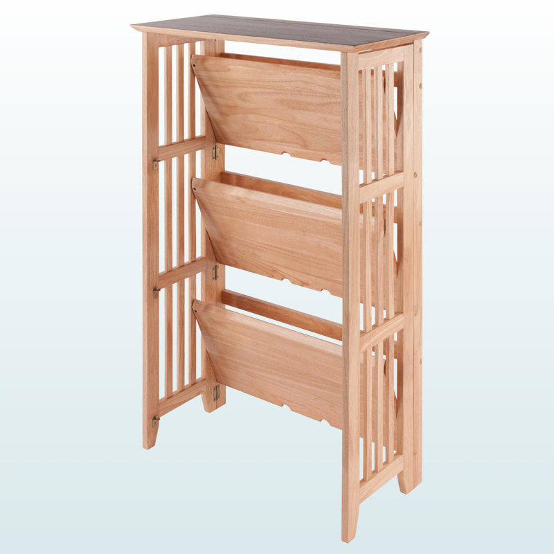 Marco Natural Finish 3-Section Foldable Bookcase Shelf, 41.85'' H X 25.75'' W X 11.99'' D