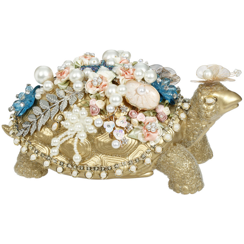Tortue à bijoux, petite - 9 X 4 po