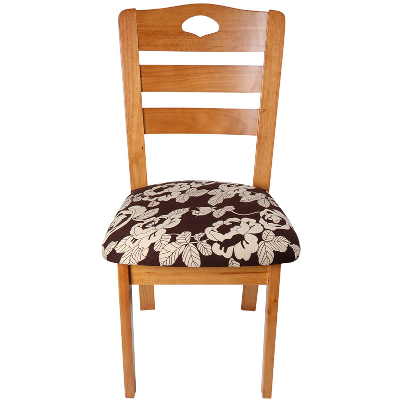 Housse pour chaise de salle à manger, Fleur brune