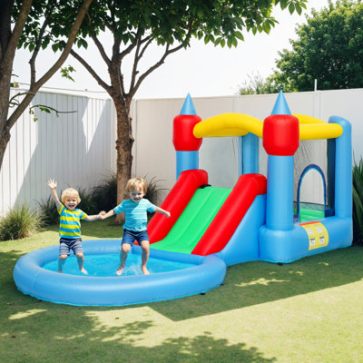 4 in 1 Inflatable Bounce House, Bouncy Castle with Blower