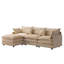 Canapé modulaire en chenille 4 pièces avec repose-pieds 4 pièces-1199298968