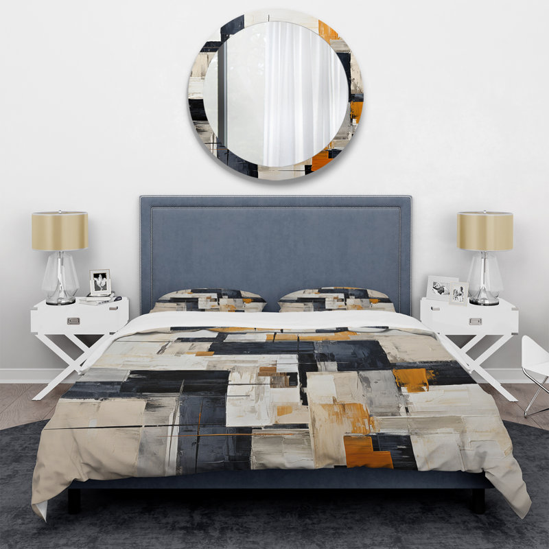 Ensemble de housse de couette Ivory Illusions Abstract Shapes II - Abstract Shapes