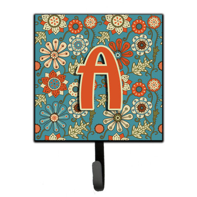 Porte-laisse rétro et crochet mural fleurs