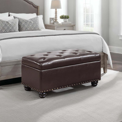 Alease 35.5" Tufted Rectangle Storage Ottoman 