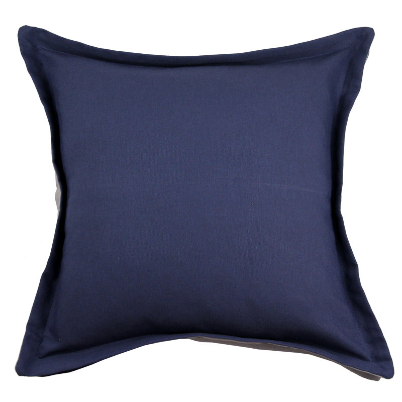 Square Throw Pillow Cover, Denim Blue/Grey, 60 x 60cm