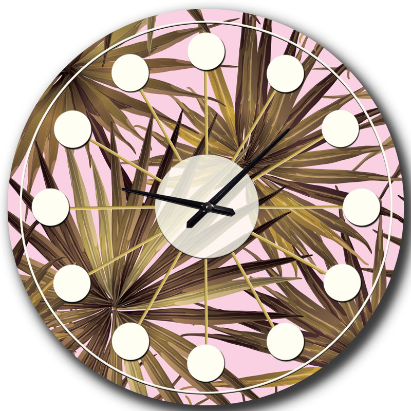 Horloge murale style tropical Mid-Century, Moyenne