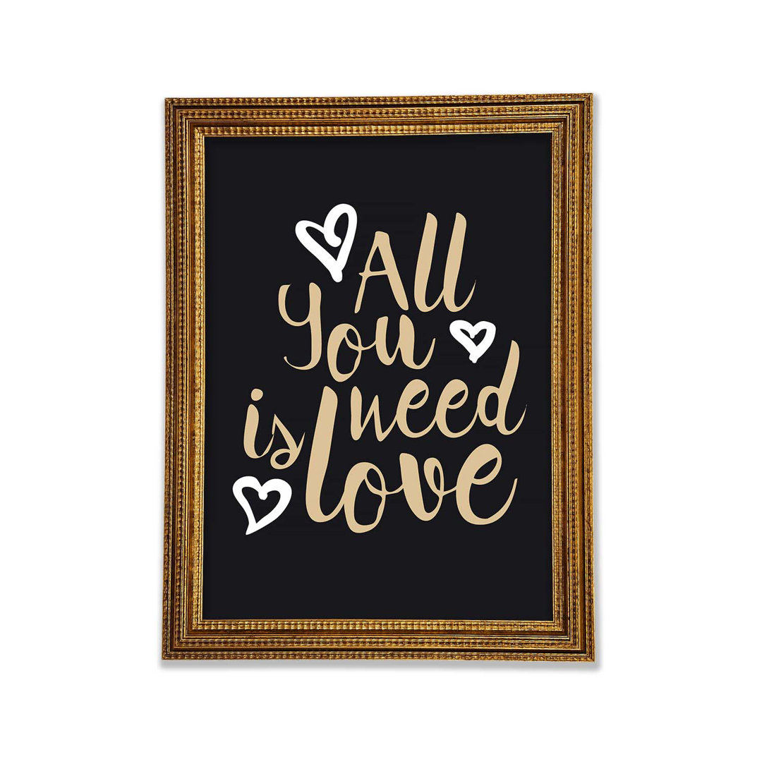 All You Need Is Love 2 Gerahmter Druck