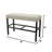 Rustic Charm Linen Like Fabric 1Pc Counter Height Bench Dining Room Furniture Nailhead Trim Bold Distressed Details Wood-1224117699