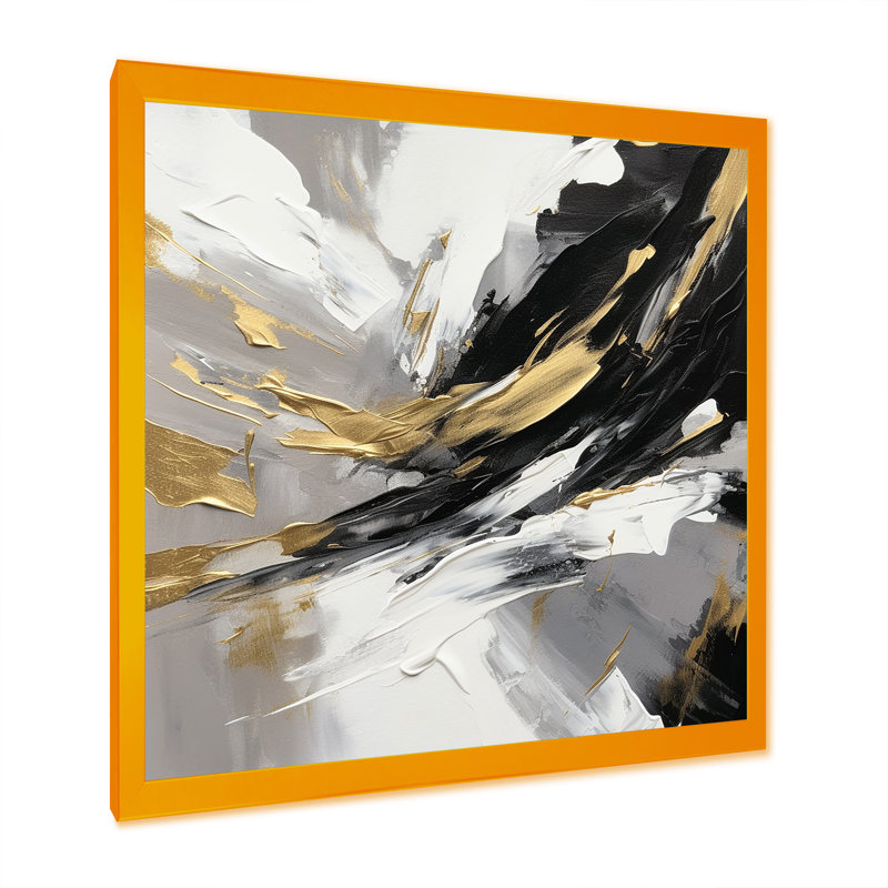 Mystery Awakening III - impressions sur toile abstraites, H 16 po x l 16 po x P 1 po, Impression dorée sur toile encadrée