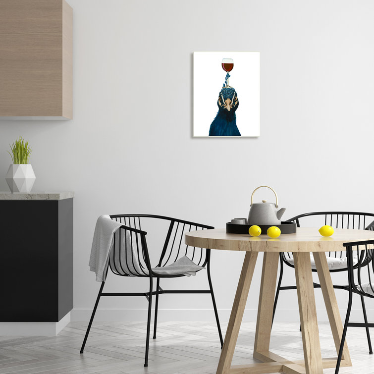 Peacock Wine Glass Painting