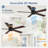Cissline  48" Modern Flush-mount Black Ceiling Fan with Remote for Bedroom/Living Room