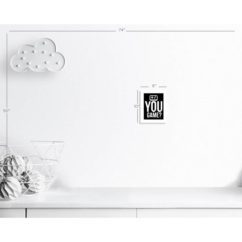 «You Game inversée», art encadré, H 10 po x l 8 po x P 1 po, Papier
