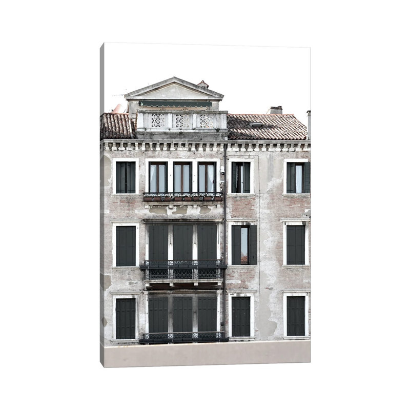 Venetian Facade Photos II by Sharon Chandler - Wrapped Canvas Print, 20.32 cm H x 30.48 cm W