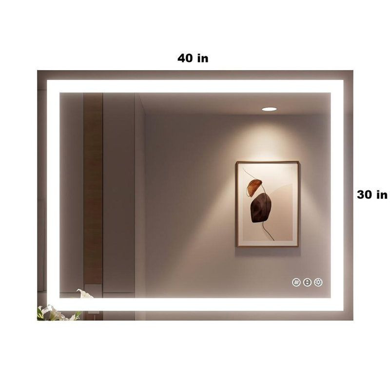 Miroir de salle de bain Devonnte, 40 po x 30 po