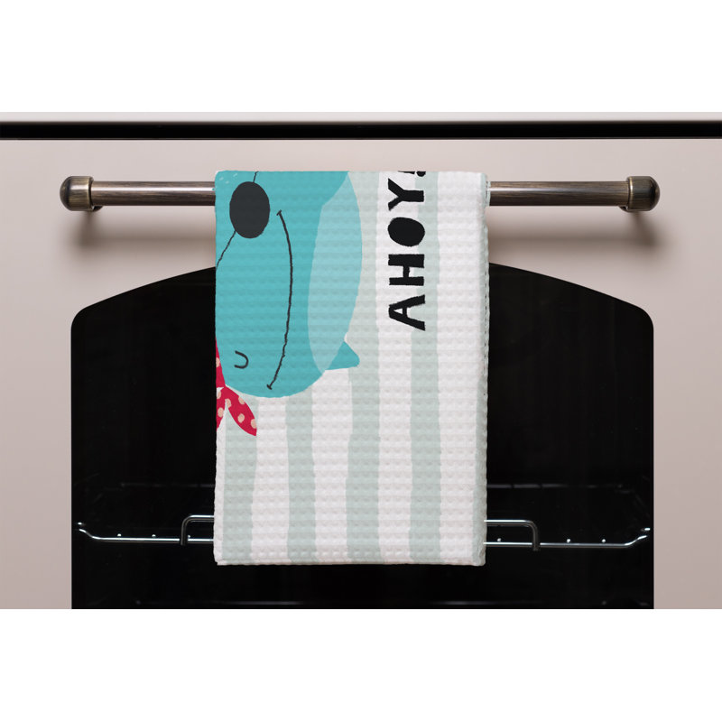 Cotton Stripe Waffle Tea Towel Kitchen Towel