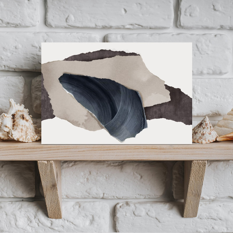 «Torn Layers Rev révélant des profondeurs», art mural contemporain, H 12 po x l 18 po