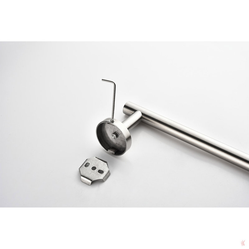 6 Piece Stainless Steel Bathroom Towel Rack Set Wall Mount, 1.92" H x 23.6" W x 3" D, Stainless Steel