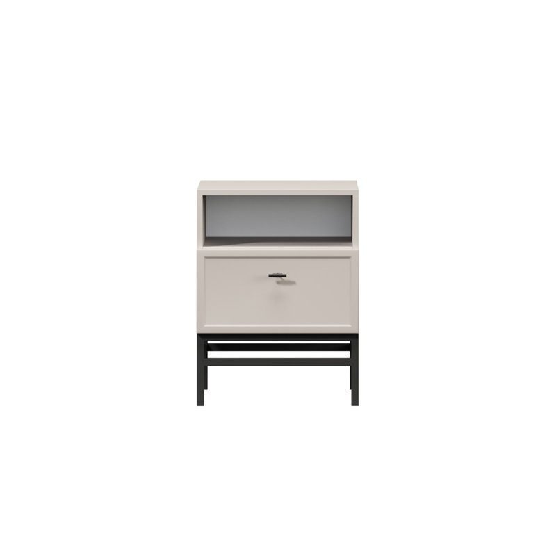 Bagga 45cm W Manufactured Wood Bedside Table