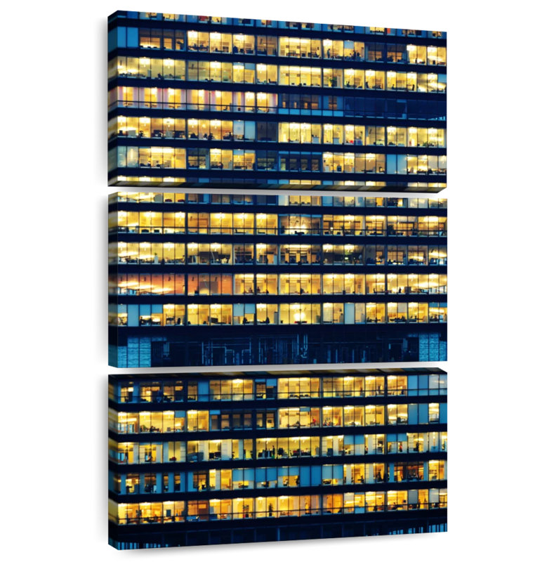 Lilie Office Building At Night, 65" H x 42" W