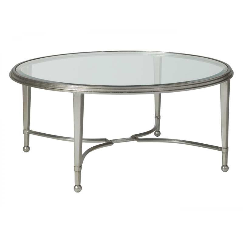 Metal Designs Sangiovese Cocktail Table, Silver Leaf