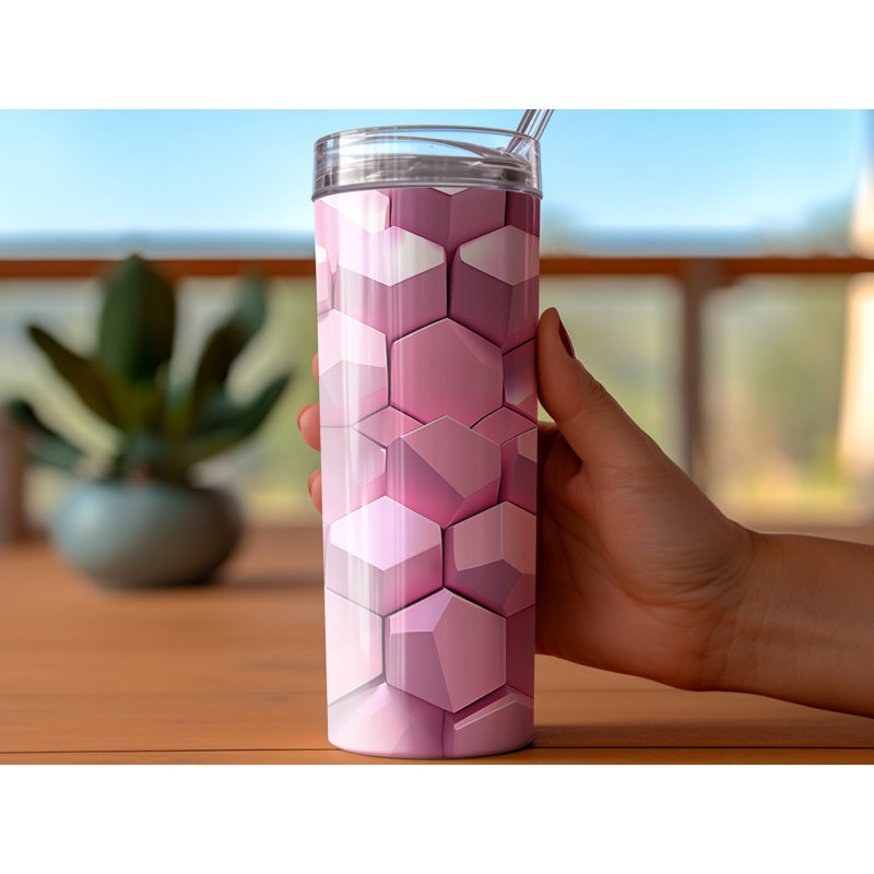 Choose Handmade Tumblers 591ml Vacuum Insulated Stainless Steel (18/8) Travel Tumbler with Straw